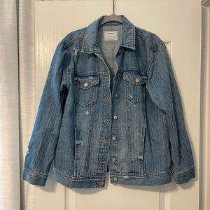 Distressed denim jacket